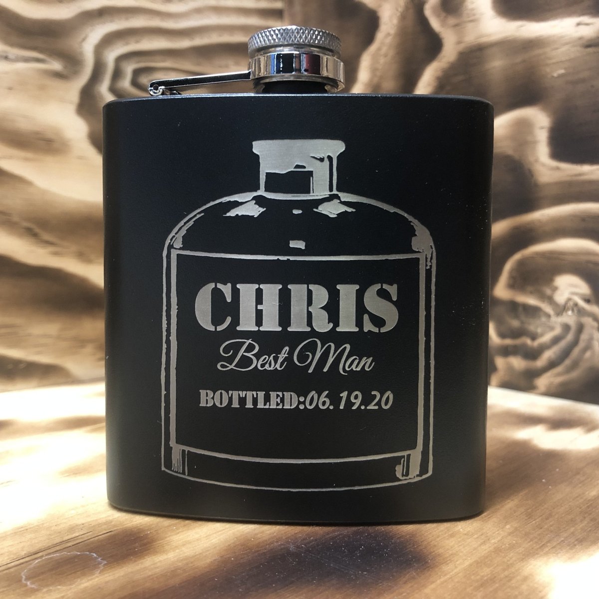 Unique Personalized Custom Wedding Flask Customized Groomsmen Gifts Gifts for Men by Groovy Guy