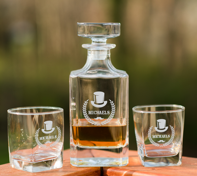 Engraved Death Star - Personalized Classic Decanter Set with Old Fashioned Whiskey  Glasses - Promotional Products - Custom Gifts - Party Favors - Corporate  Gifts - Personalized Gifts