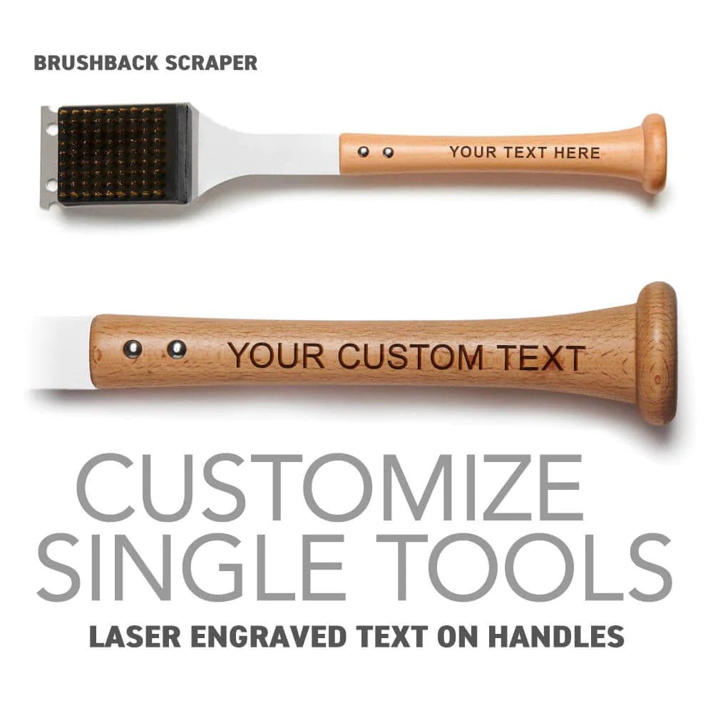 Unique Personalized 6 Tool Player Grill Tool Set Customized Grill Gifts for Men by Groovy Guy