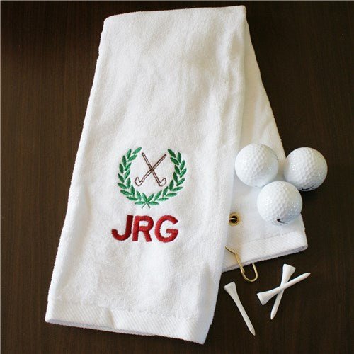 Unique Personalized Festive Golf Towel Customized Golf Towels Gifts for Men by Groovy Guy