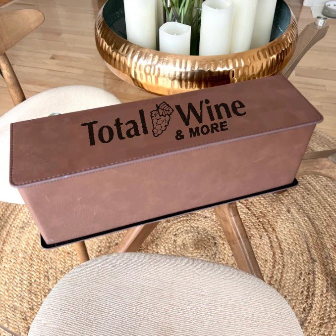 Unique Personalized Custom Logo Wine Box Set Customized Gifts for Men by Groovy Guy