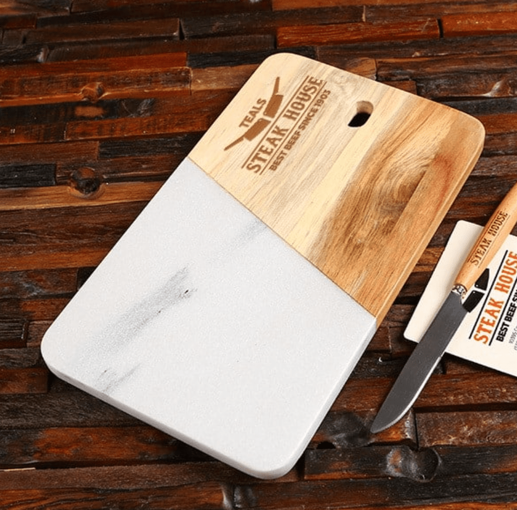 Unique Personalized Custom Wooden Cutting Boards Customized Gift Sets Gifts for Men by Groovy Guy