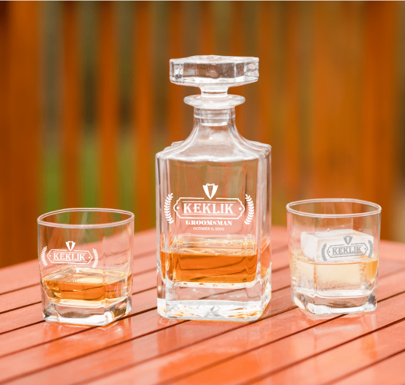 personalized groomsmen decanter set