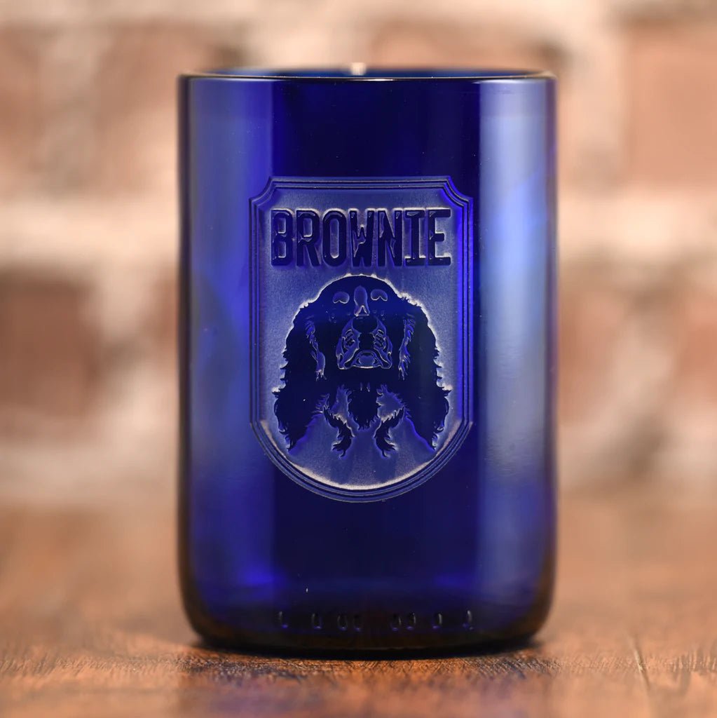 Unique Personalized Dog Breed Blue Cocktail Glass | 12 oz Custom Dog Wine Glass Customized Drinkware Gifts for Men by Groovy Guy