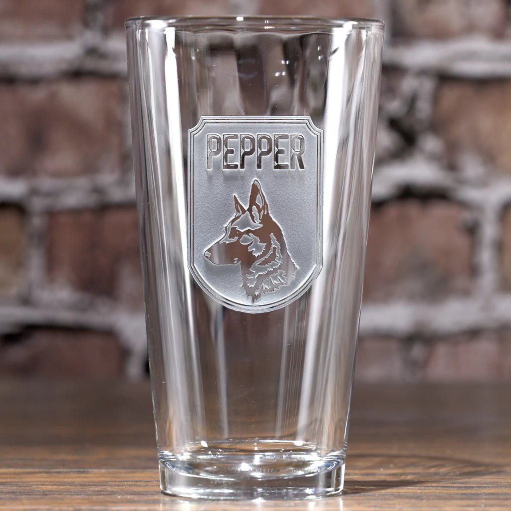 Unique Personalized Man's Best Friend Pint Glass Customized pint glass Gifts for Men by Groovy Guy