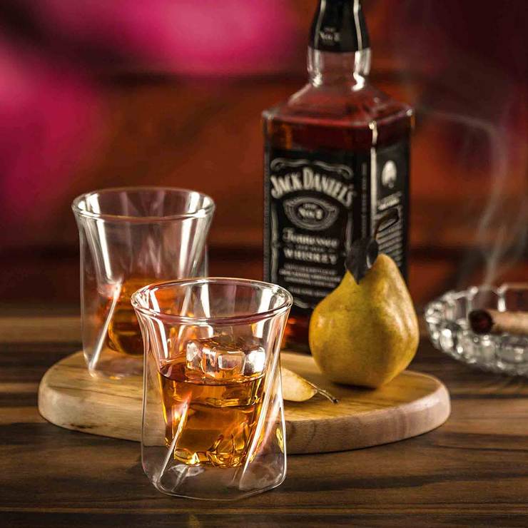 Unique Personalized Twisted Sisters Customized Whiskey Glass Gifts for Men by Groovy Guy