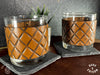 Quilt Hide Leather Wrapped Whiskey Glasses