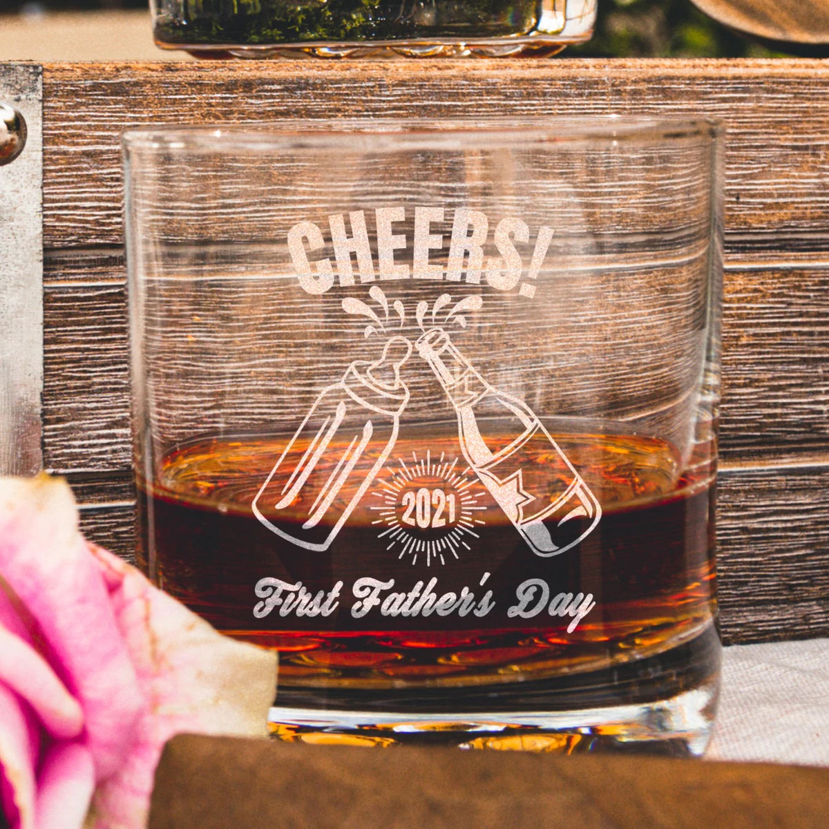 First Father's Day Whiskey Glass - Design: FD1