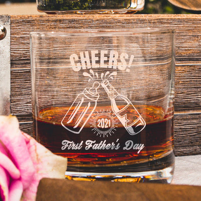 First Father's Day Whiskey Glass - Design: FD1
