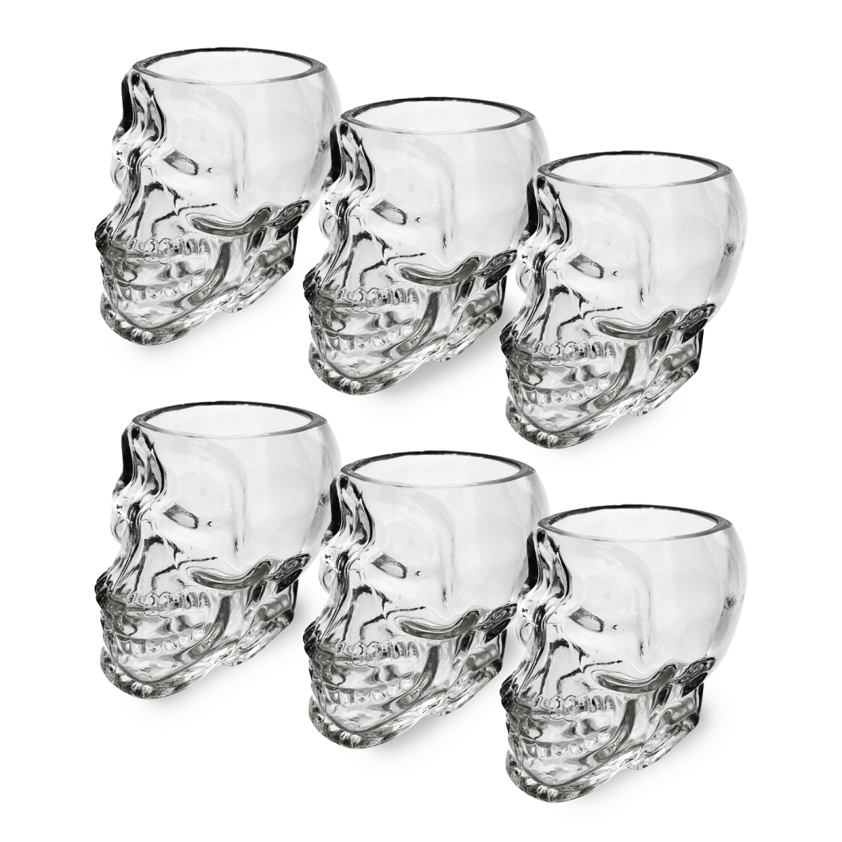 Unique Personalized Skull Shot Glasses Set Customized Shot Glasses Gifts for Men by Groovy Guy