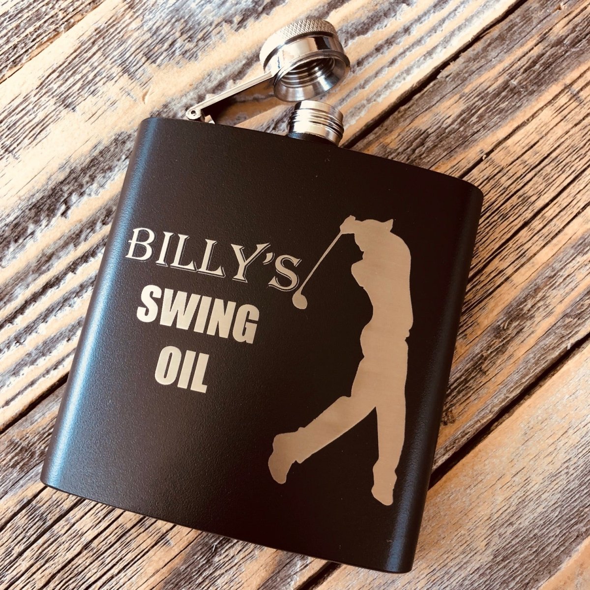 Unique Personalized Fairway Personalized Golf Flask Customized Flask Gifts for Men by Groovy Guy