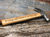 engraved wooden hammer