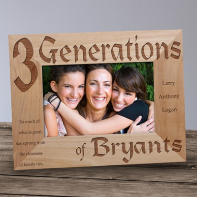 Engraved Family Picture Frame