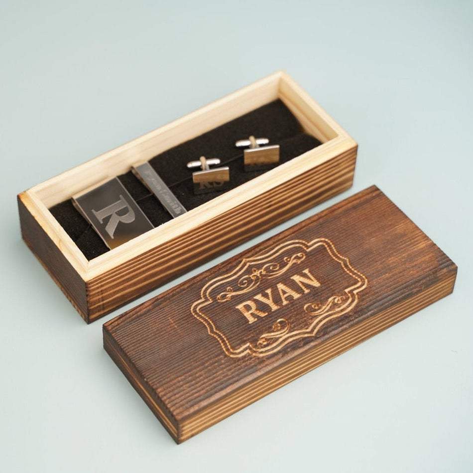Flashy Groomsmen Cufflinks Gift Set