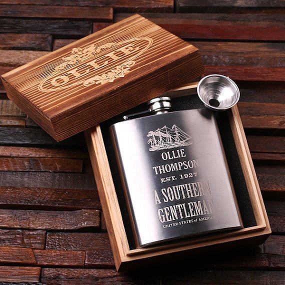 Engraved Flask