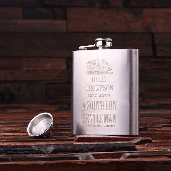 Engraved Flask