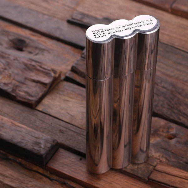 Personalized Cigar Holder Combo Set