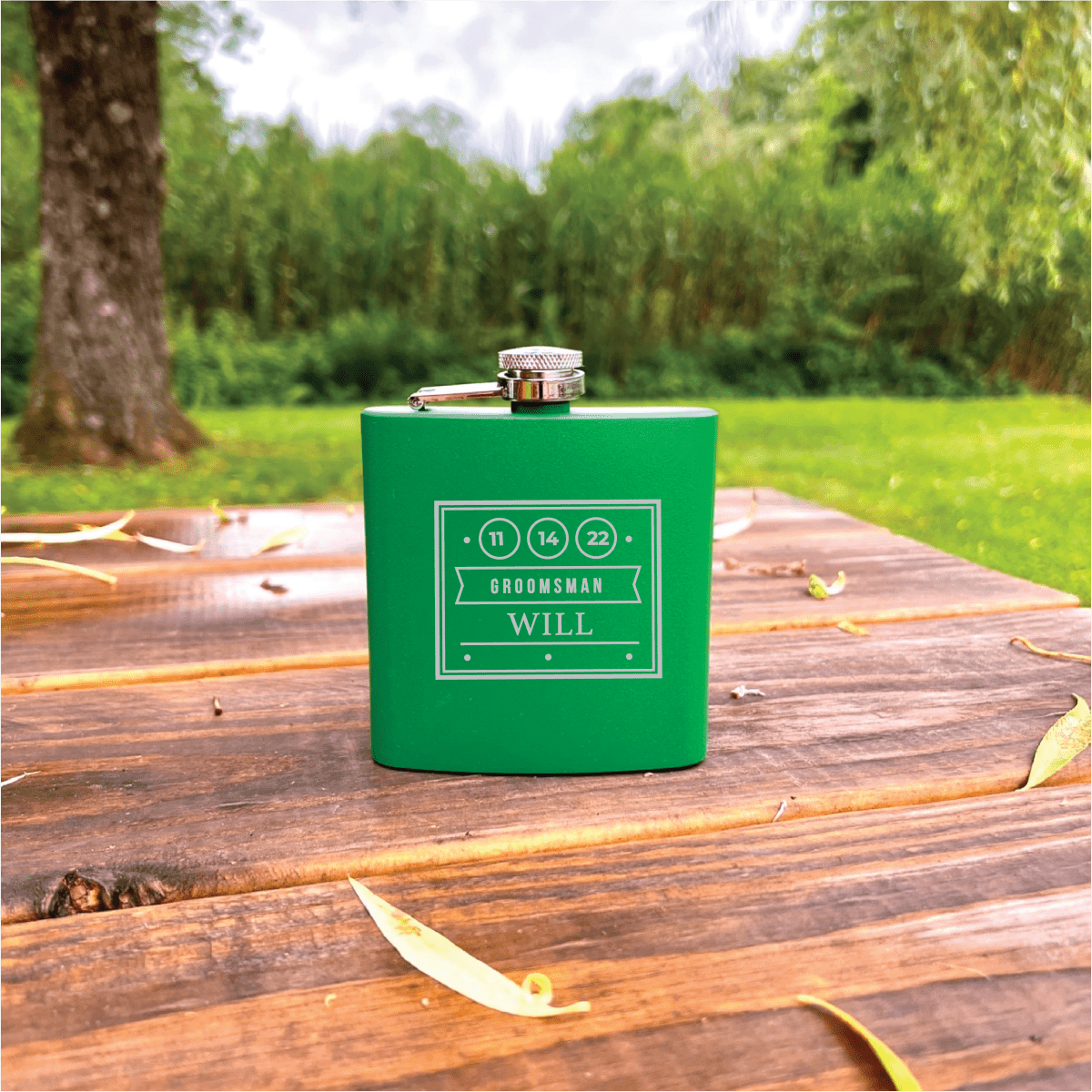 Unique Personalized Colorful Custom Flask Customized Flasks Gifts for Men by Groovy Guy