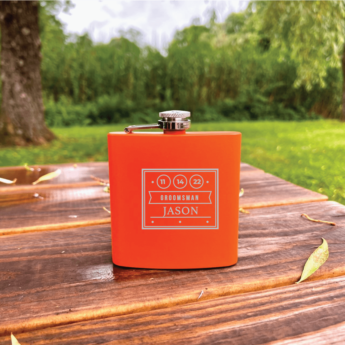 Unique Personalized Colorful Custom Flask Customized Flasks Gifts for Men by Groovy Guy