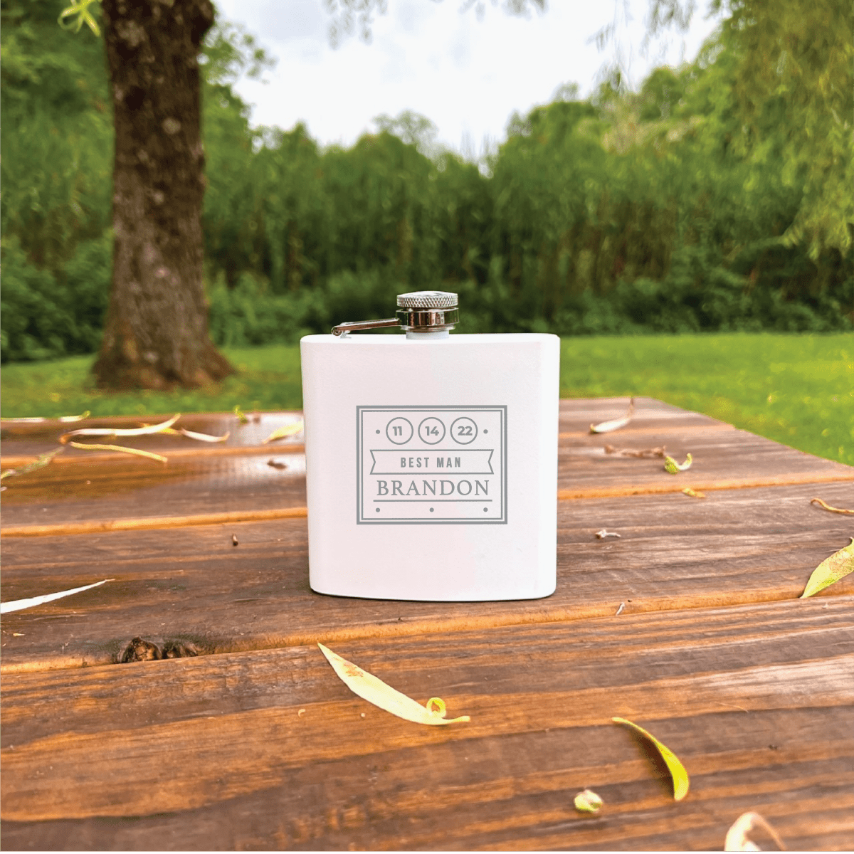 Unique Personalized Colorful Custom Flask Customized Flasks Gifts for Men by Groovy Guy