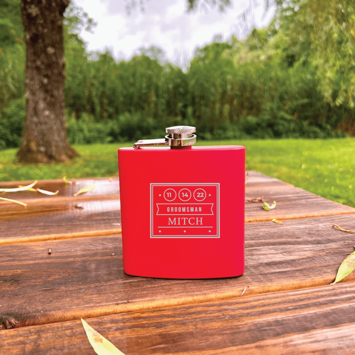 Unique Personalized Colorful Custom Flask Customized Flasks Gifts for Men by Groovy Guy