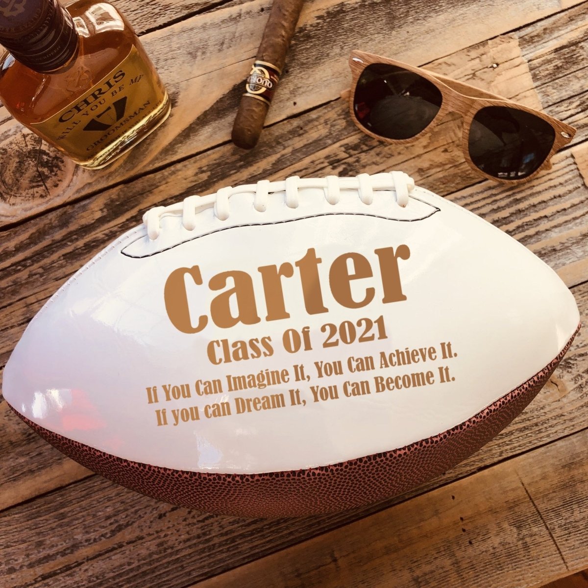 Unique Personalized Personalized Pigskin Customized Groomsmen Gifts Gifts for Men by Groovy Guy
