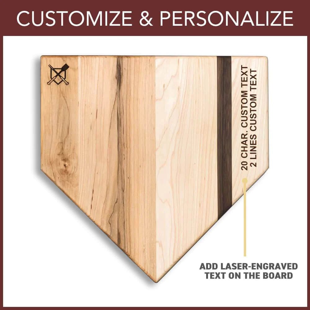 Unique Personalized Home Plate Cutting Board Customized Cutting Board Gifts for Men by Groovy Guy