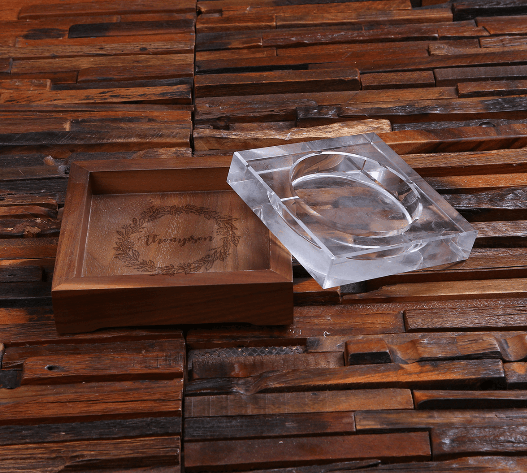 Unique Personalized The Glashtray Customized Ashtrays Gifts for Men by Groovy Guy