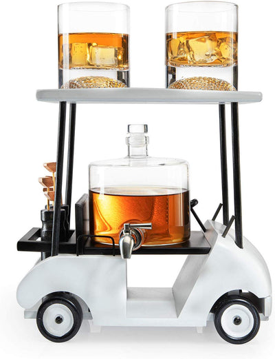 Golf Cart Whiskey Decanter Set