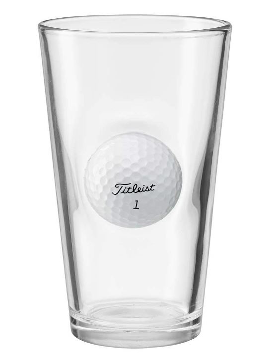 Unique Personalized Golf Ball Pint Glass | 16 oz Golf Ball Beer Glass with Real Golf Ball Customized Golf Gifts for Men by Groovy Guy