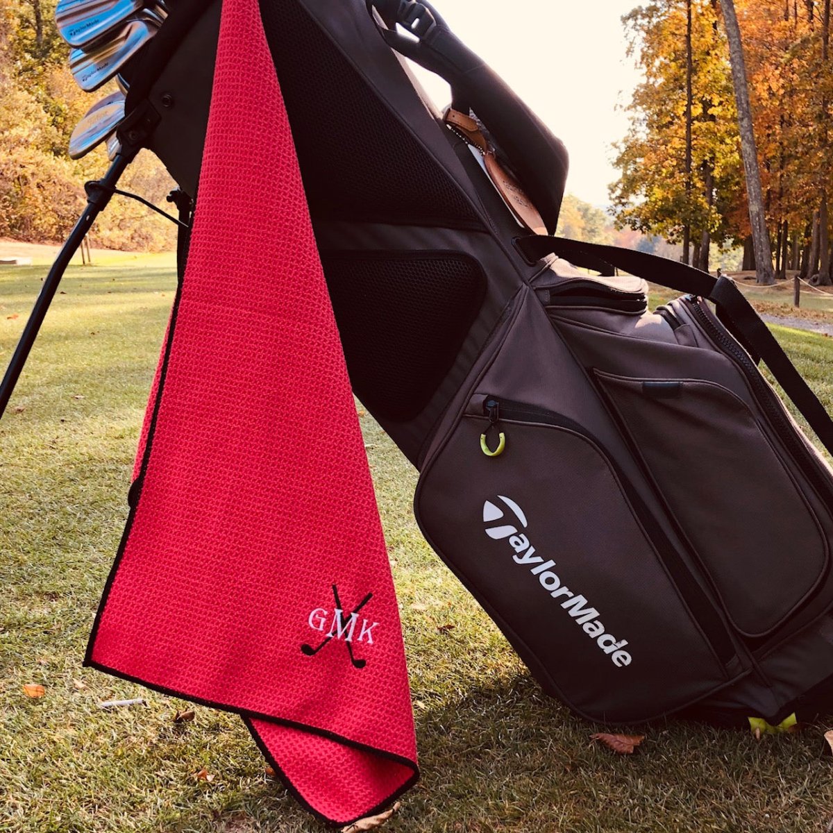 Embroidered Tee Time Golf Towel
