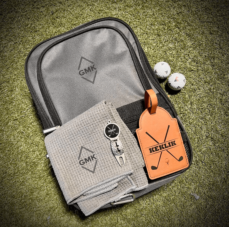 Unique Personalized Golfer's Go To Gift Set Customized Golf Lasers Gifts for Men by Groovy Guy