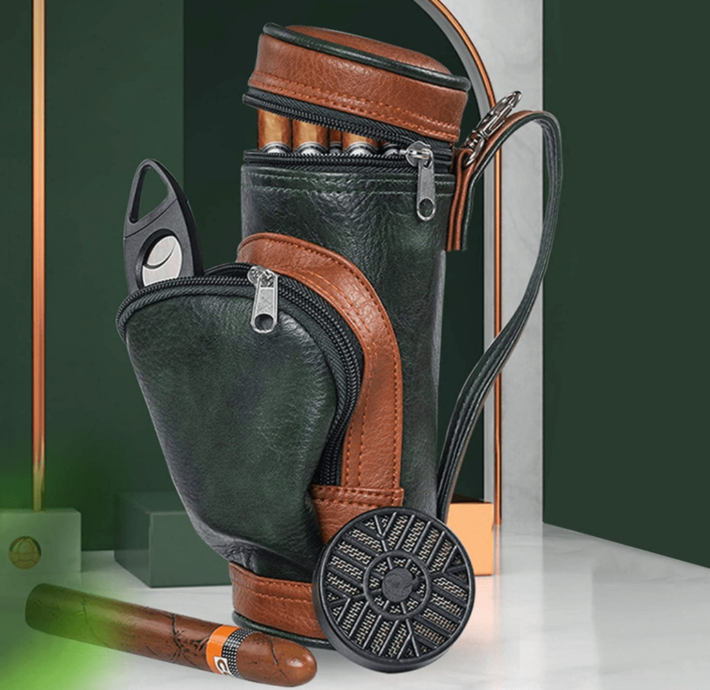 Unique Personalized Golf Bag Cigar Humidor Customized Golf Gifts for Men by Groovy Guy