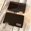 Custom Engraved Minimalist Wallet Black with Graduate Design