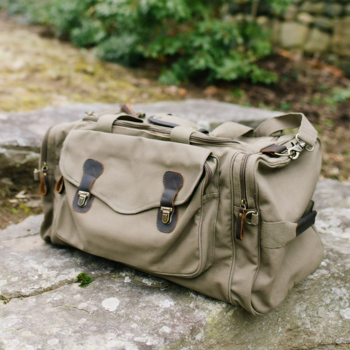 Groovy Guy Canvas Duffel Bag Olive