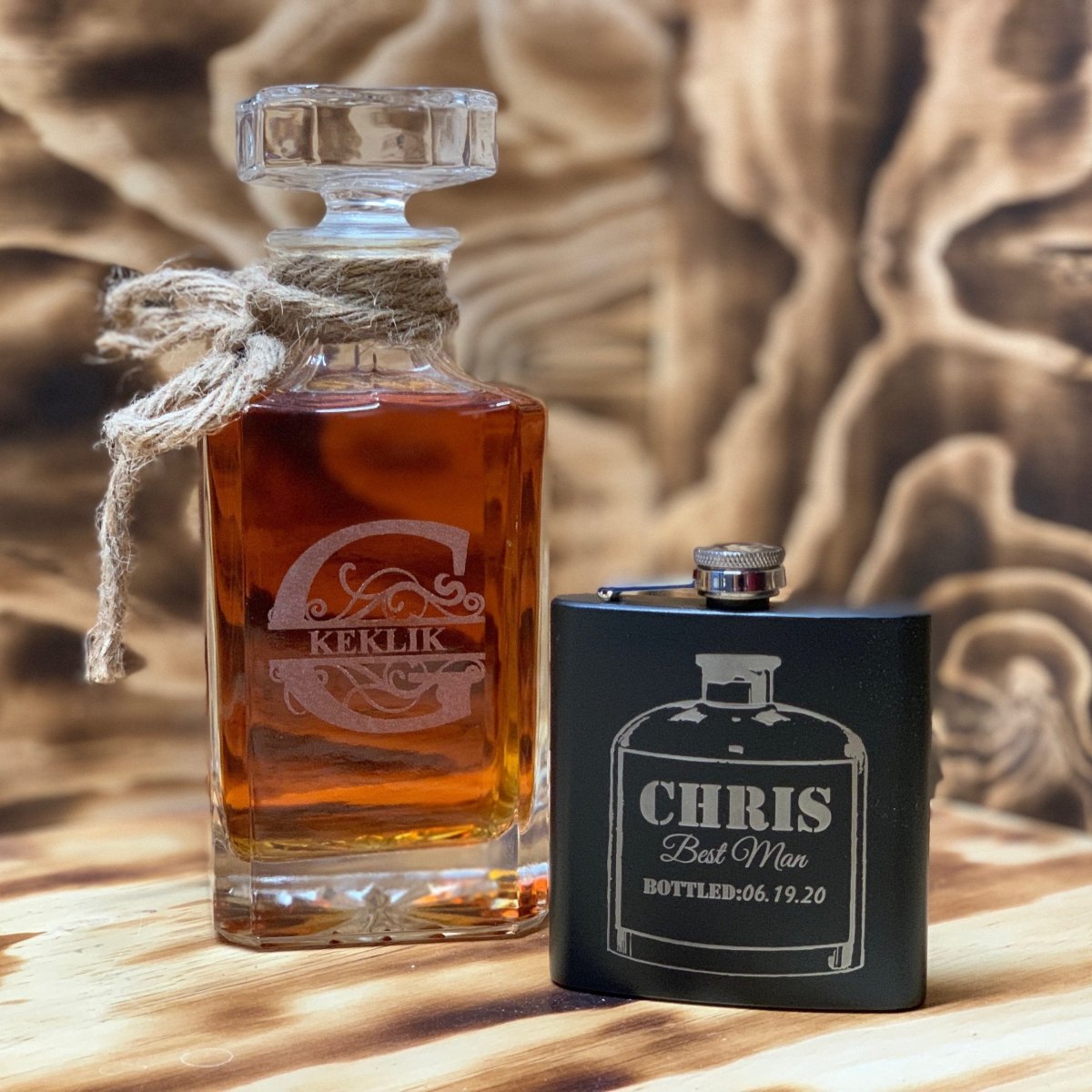 Unique Personalized Custom Wedding Flask Customized Groomsmen Gifts Gifts for Men by Groovy Guy