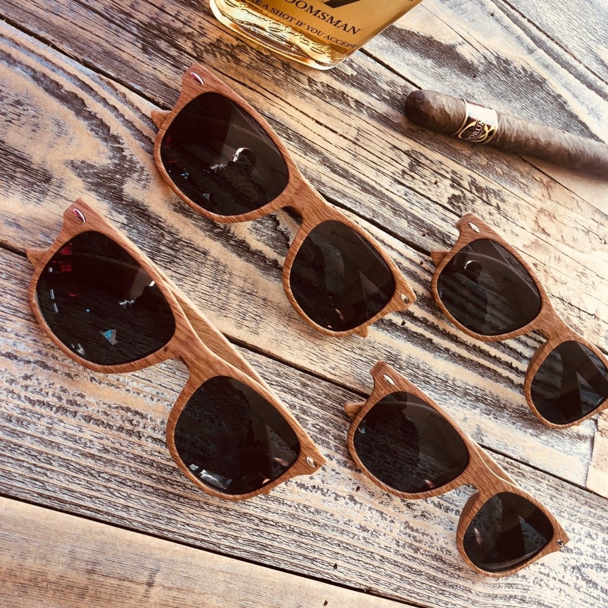 Unique Personalized Groovy Wooden Sunglasses Customized Groomsmen Gifts Gifts for Men by Groovy Guy