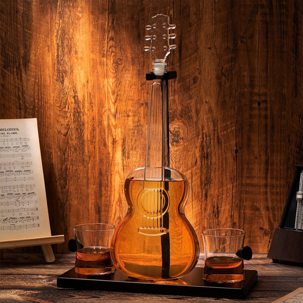Unique Personalized Guitar Whiskey Decanter Customized Decanter Set Gifts for Men by Groovy Guy