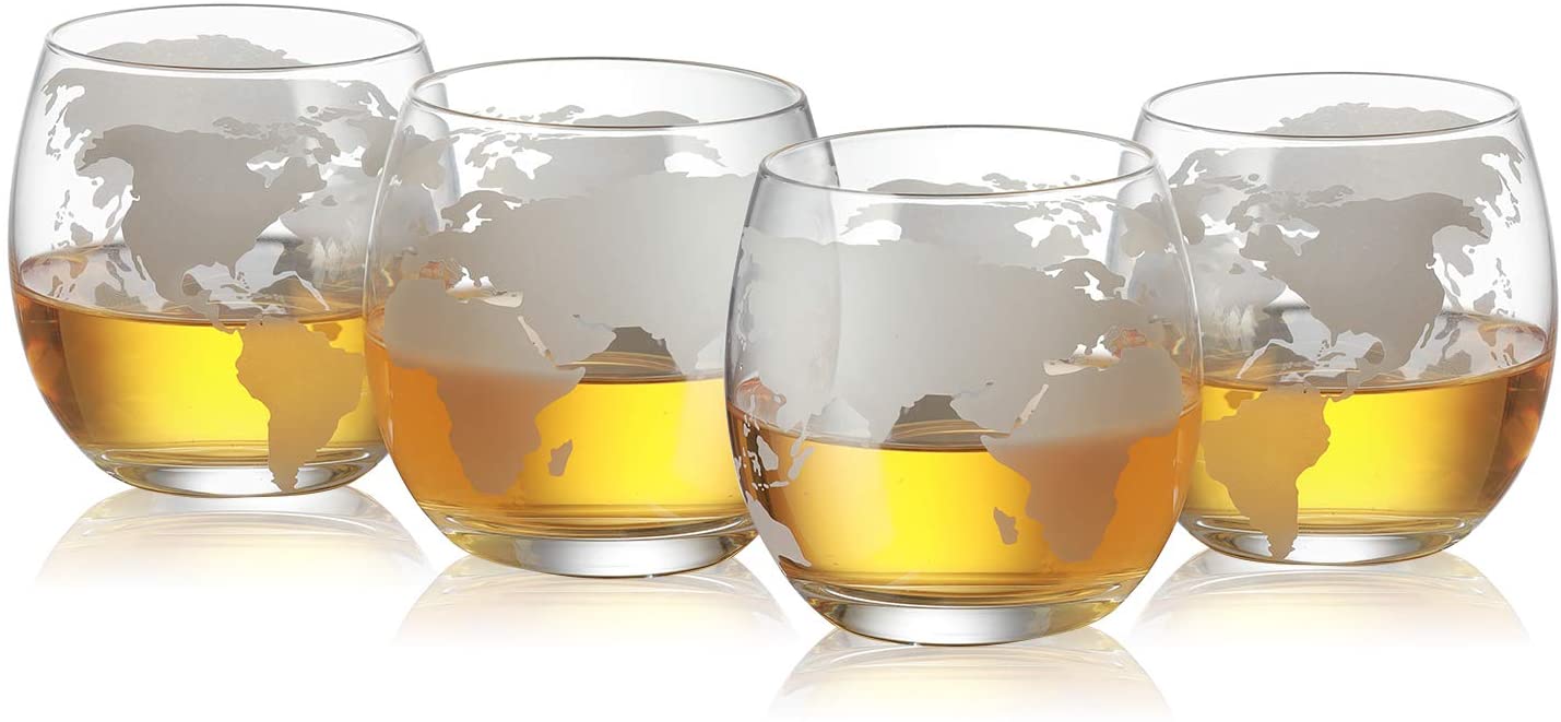 Unique Personalized Globe Helicopter Decanter Customized Gifts for Men by Groovy Guy