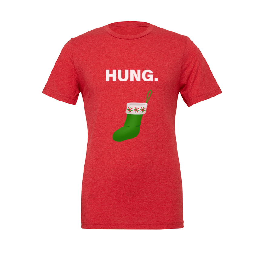 Unique Personalized Hung and Jolly Christmas Shirt Customized shirts Gifts for Men by Groovy Guy