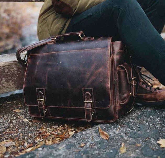 Sitka top leather messenger