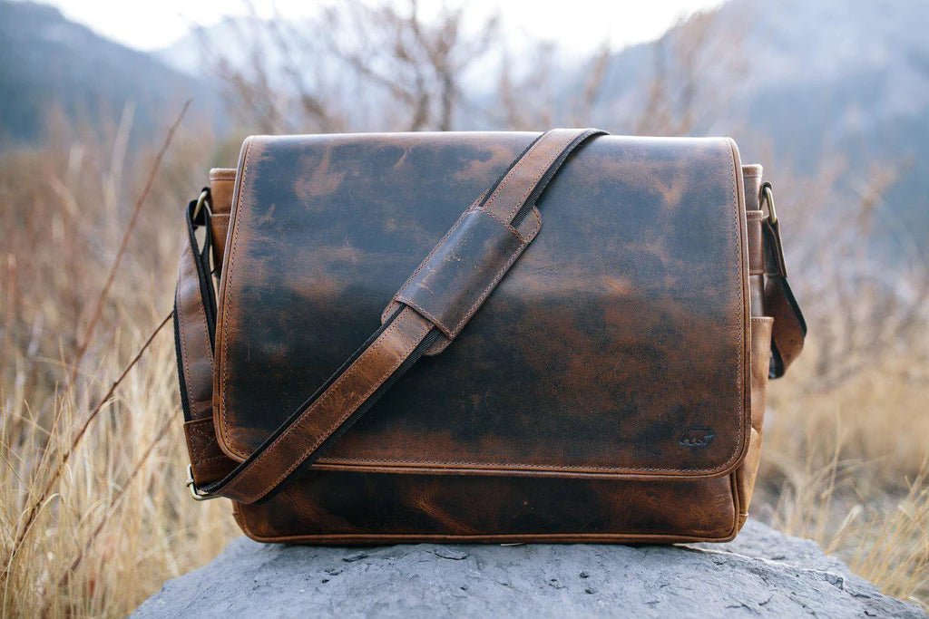 Large Leather Messenger Bag - Groovy Guy Gifts Large Leather Messenger Bag - Groovy Guy Gifts