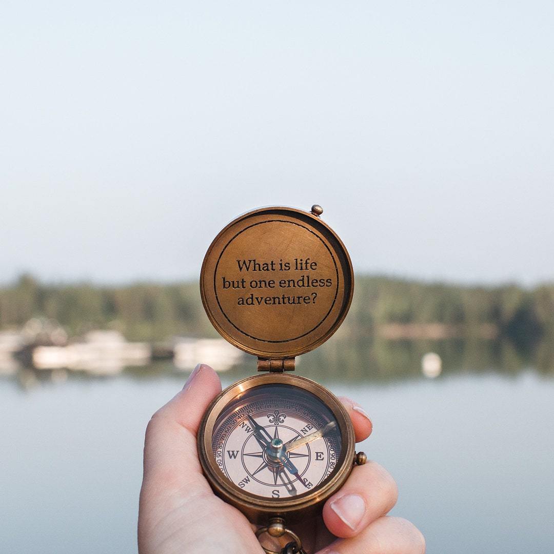 Compass Customisable Unique Personalized Compass with Custom Engraving - Groovy Guy Gifts