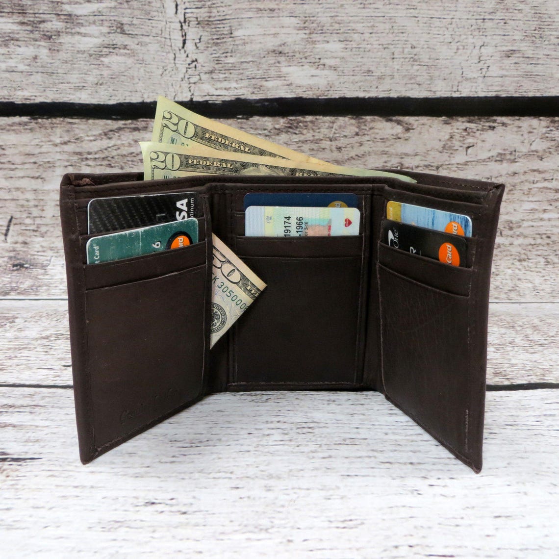 Unique Personalized Tri Fold Custom Wallet Customized Wallet Gifts for Men by Groovy Guy