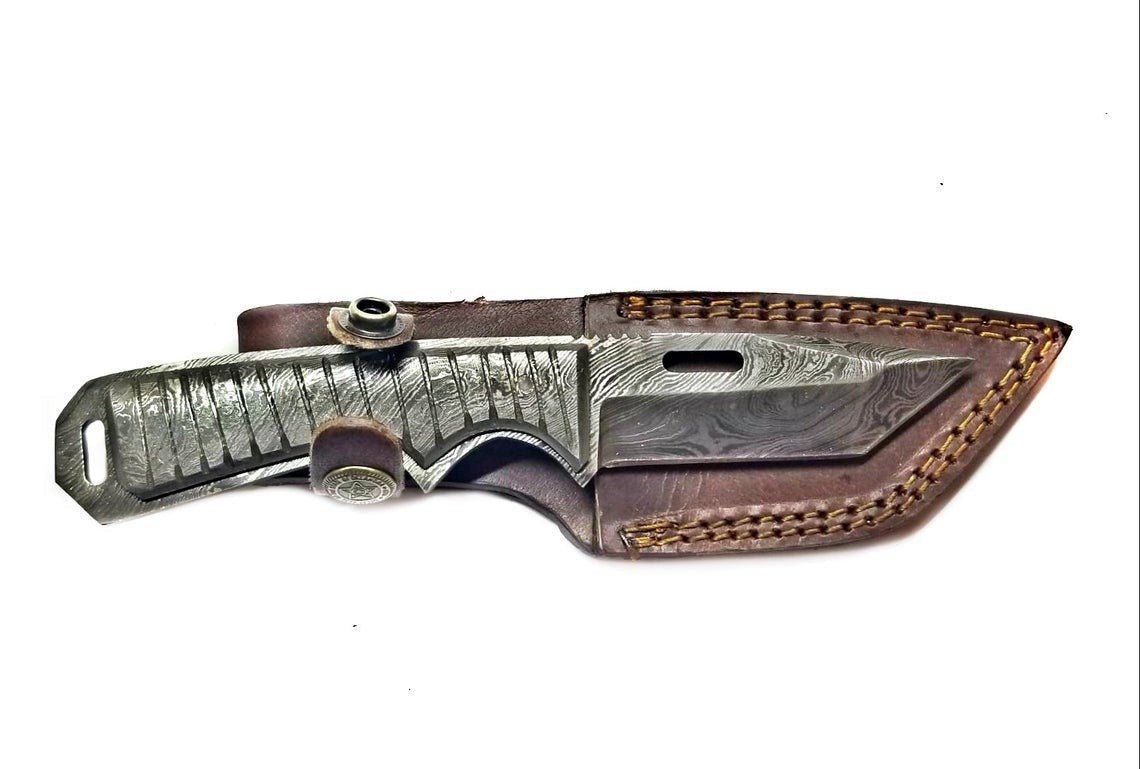 Unique Personalized Full Damascus Tanto Customized Damascus Knife Gifts for Men by Groovy Guy