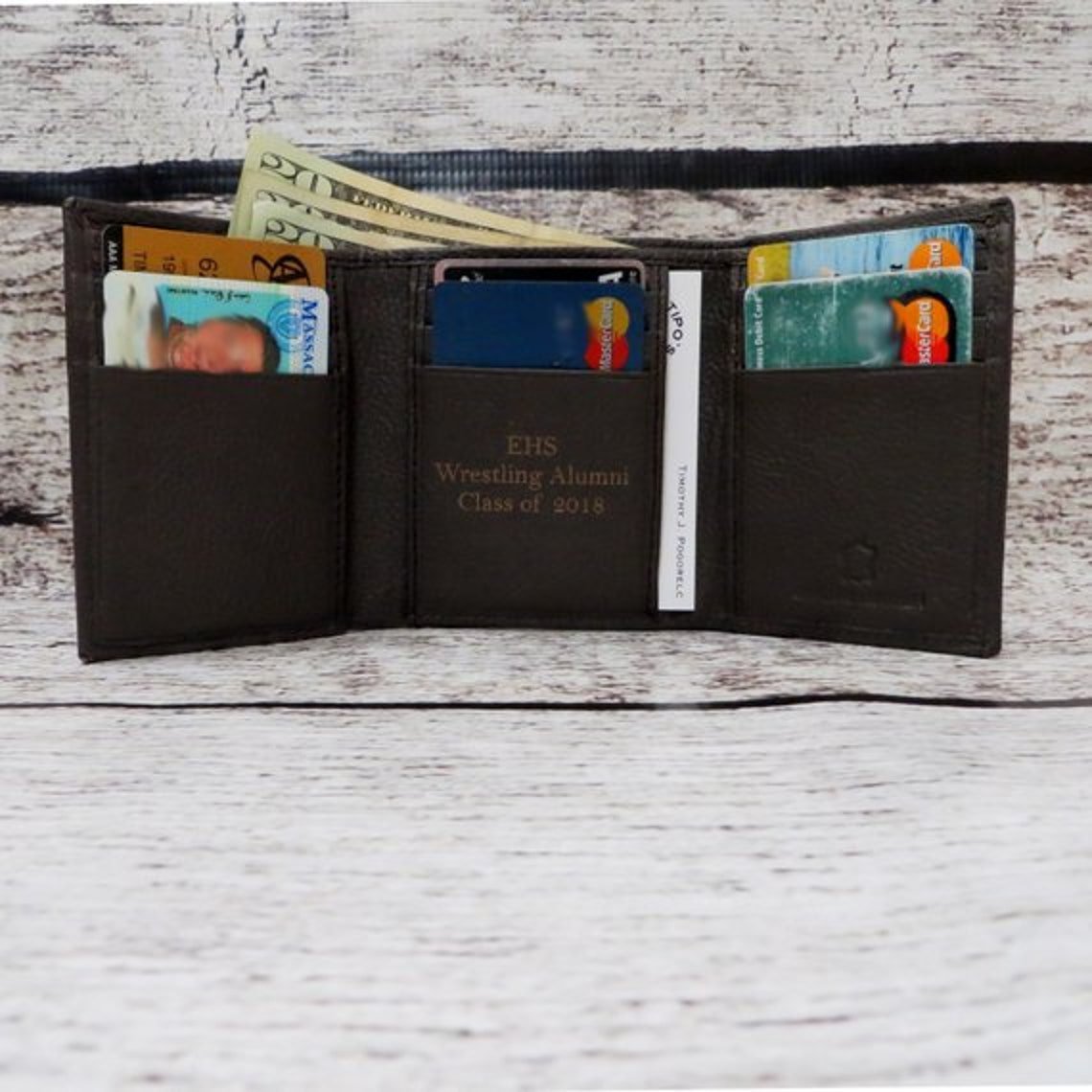 Unique Personalized Tri Fold Custom Wallet Customized Wallet Gifts for Men by Groovy Guy