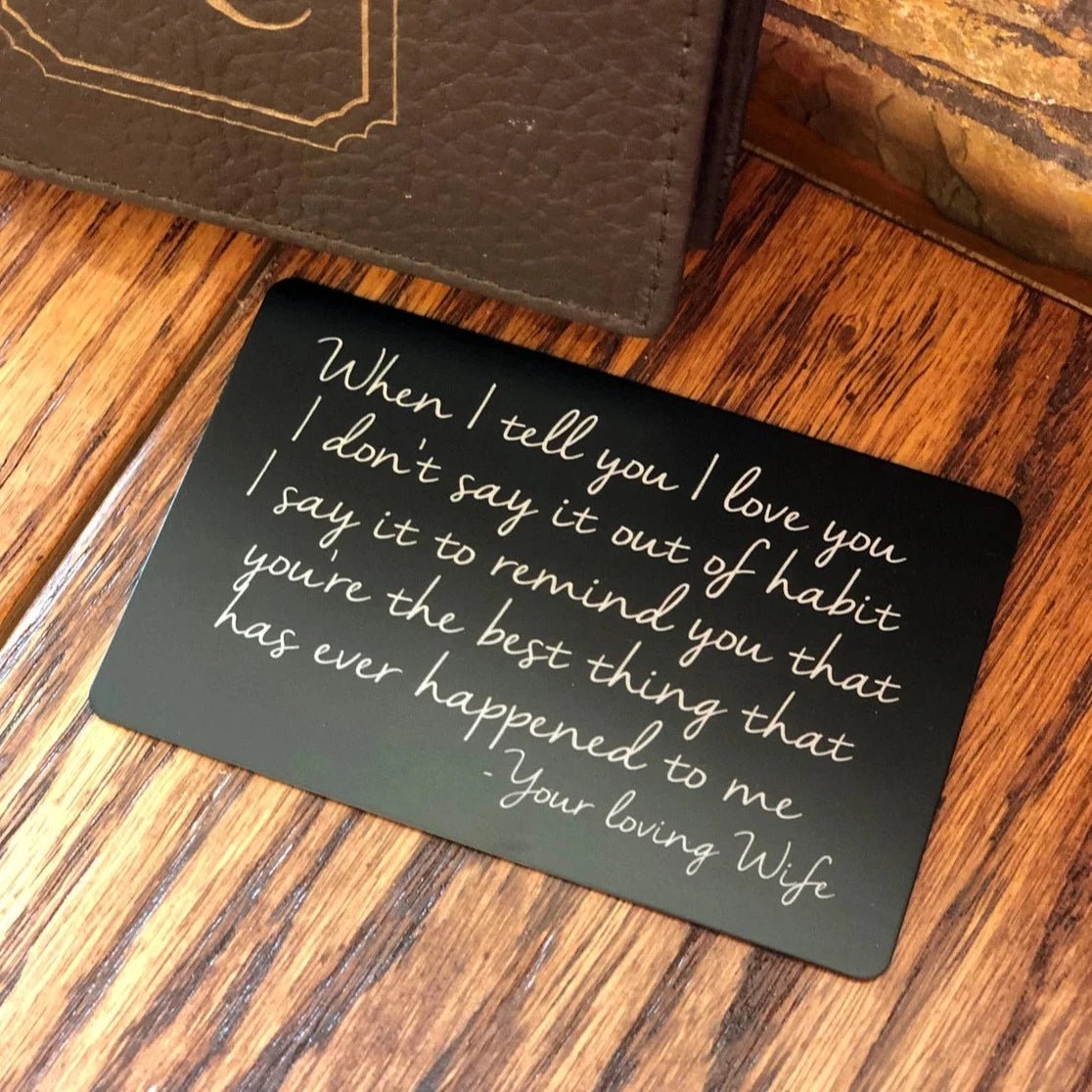 Unique Personalized Personalized Wallet Insert Card Customized Gifts for Men by Groovy Guy