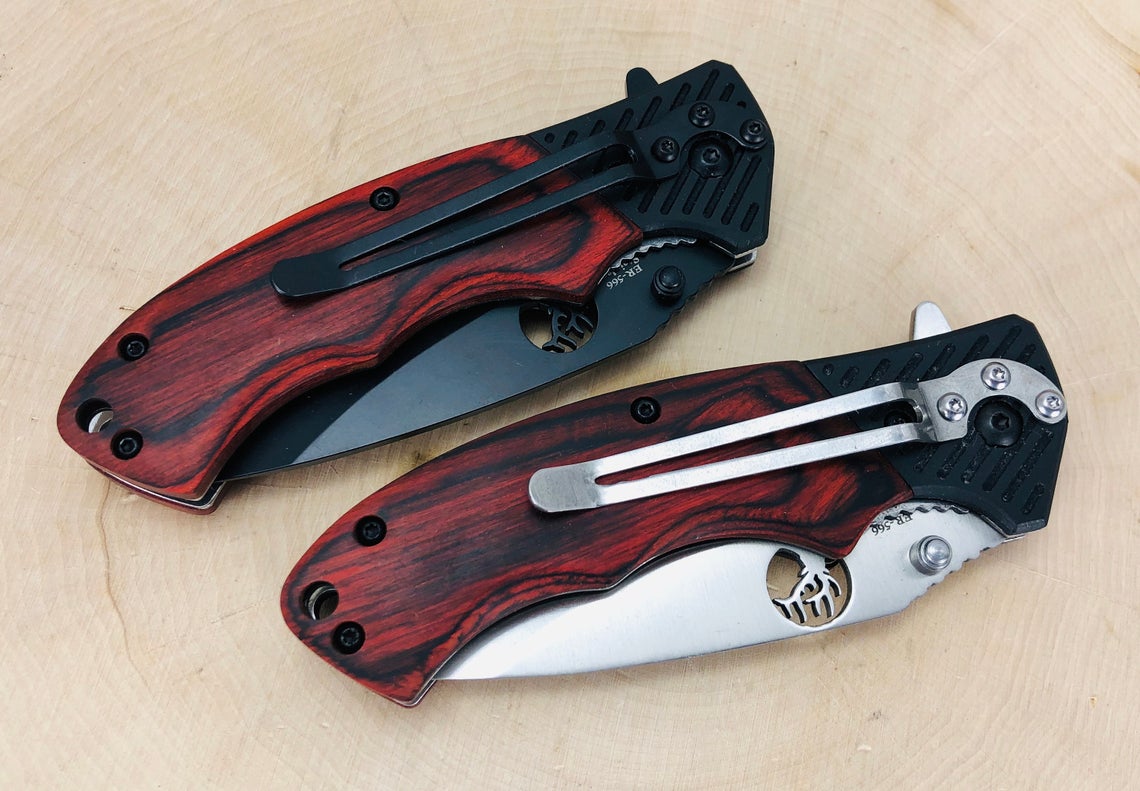 Unique Personalized Blazing Blades Customized Knife Gifts for Men by Groovy Guy
