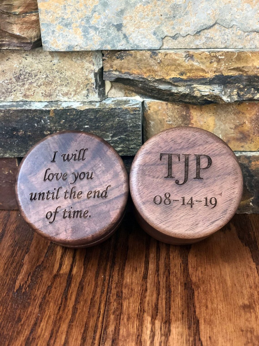 Unique Personalized Tungsten and Barrel Wood Ring Customized Ring Gifts for Men by Groovy Guy