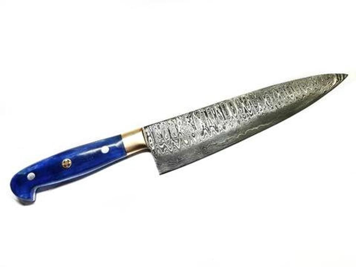 Unique Personalized Damascus Chef Knives Customized Damascus Knife Gifts for Men by Groovy Guy
